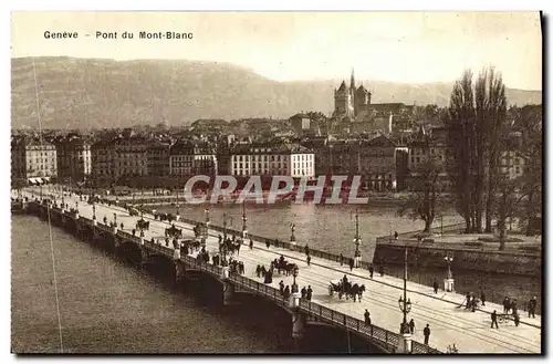 Cartes postales Geneve Pont du Mont Blanc