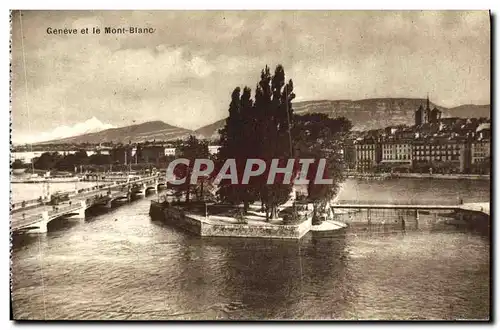 Cartes postales Geneve et le Mont Blanc