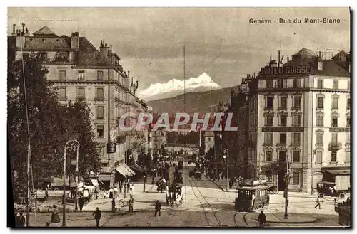 Cartes postales Geneve Rue du Mont Blanc