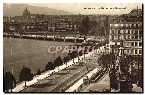 Cartes postales Geneve et le Monument Brunswick