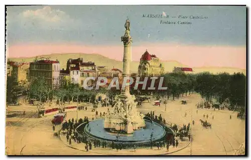 Ansichtskarte AK Marseille Place Castellane Fontaine Cantini