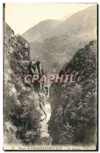 Ansichtskarte AK Luz Route de Pierrefitte a Luz Les Gorges