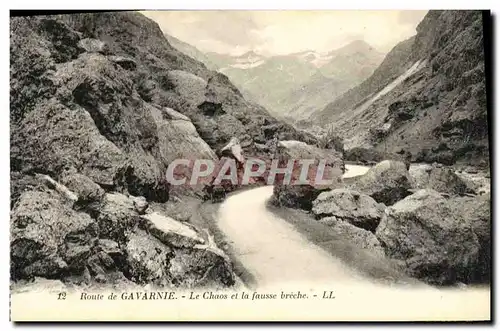 Ansichtskarte AK Route de Gavarnie Le Chaos et la Fausse Breche