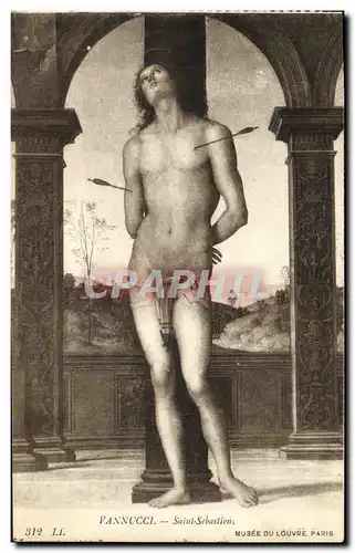 Cartes postales Vannucci Saint Sebastien Musee du Louvre Paris