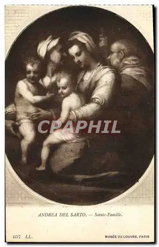 Cartes postales Andrea Del Sarto Sainte Famille Musee du Louvre Paris