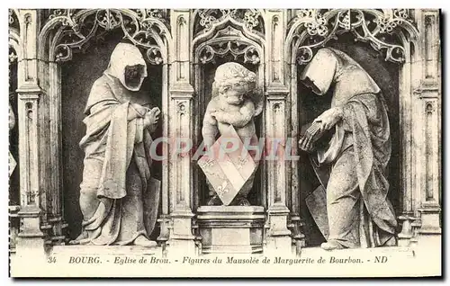 Cartes postales Bourg Eglise de Brou Figures du Mausolee de Marguerite de Bourbon