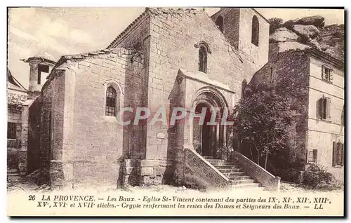 Cartes postales La Provence Les Baux Eglise St Vincent