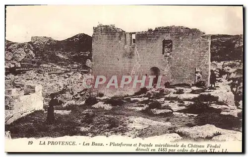 Cartes postales La Provence Les Baux Plateforme meridionale du chateau feodal