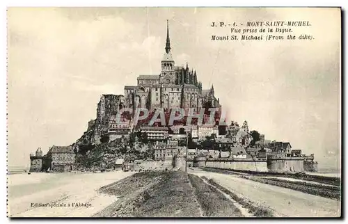 Cartes postales Mont Saint Michel Vue prise de la digue