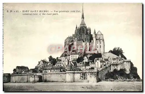 Ansichtskarte AK Mont Saint Michel Vue Generale Cote Est