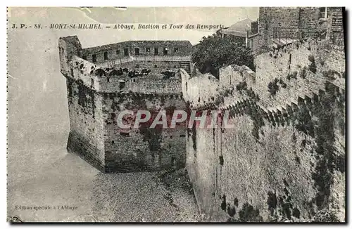 Ansichtskarte AK Mont Saint Michel Abbaye Bastion et Tour des Remparts