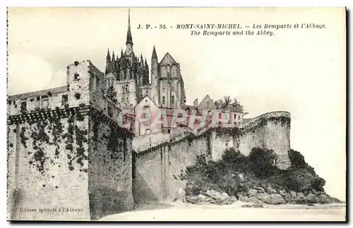 Cartes postales Mont Saint Michel Les Remparts et L Abbaye