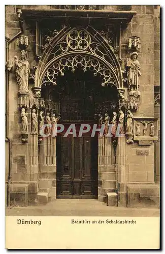 Cartes postales Nurnberg Brautture an der Sebalduskirche