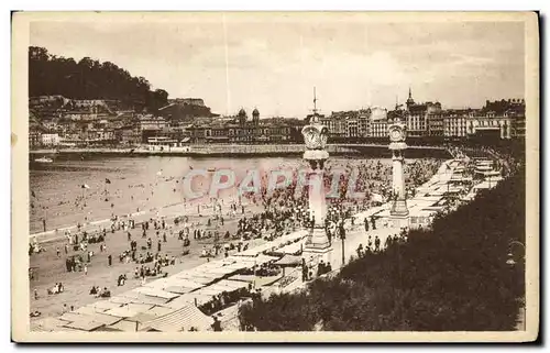 Ansichtskarte AK San Sebastian Paseo y Playa de la Concha