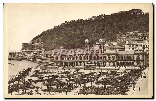 Cartes postales San Sebastian Casino y jardines de Alderdi Eder