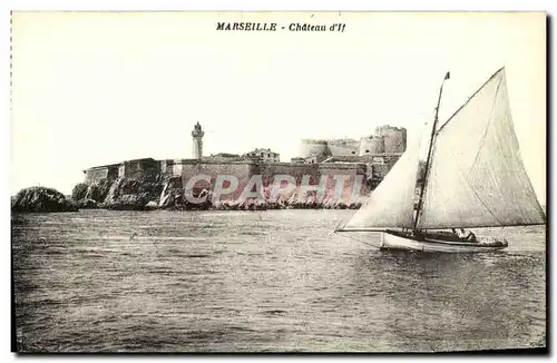 Cartes postales Marseille Chateau d If Bateau