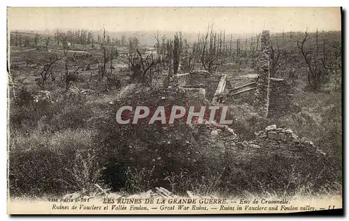 Cartes postales Les Ruines De La Grande Guerre Environs de Craonnelle Ruine de Vauclerc et vallee Foilon