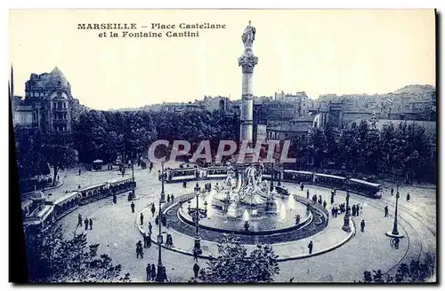 Cartes postales Marseille Pont Castellane et la Fontaine Cantini