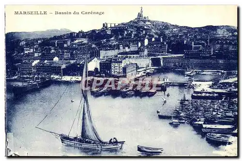 Cartes postales Marseille Bassin du Carenage Bateau