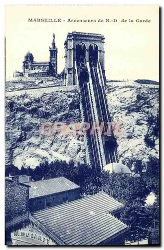 Cartes postales Marseille Ascenseurs de ND de la Gare