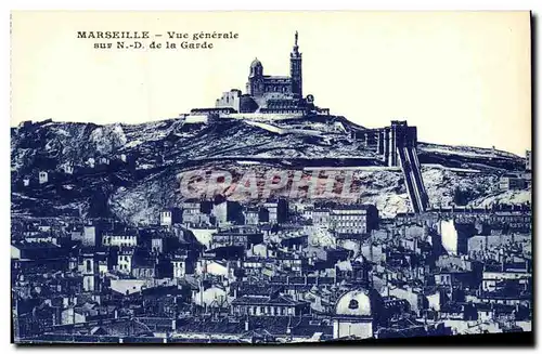 Ansichtskarte AK Marseille Vue Generale Sur ND de la Garde