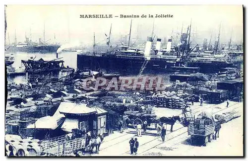 Ansichtskarte AK Marseille Bassins de la Joliette Bateaux