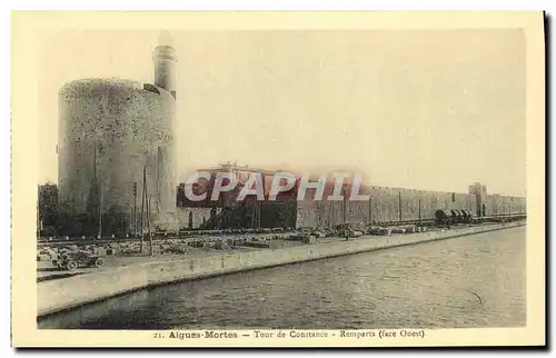 Cartes postales Aigues Mortes Tour de Constance Remparts Face Ouest