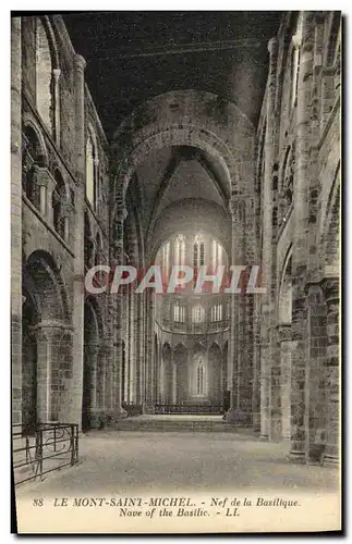 Cartes postales Le Mont Saint Michel Nef de la Basilique