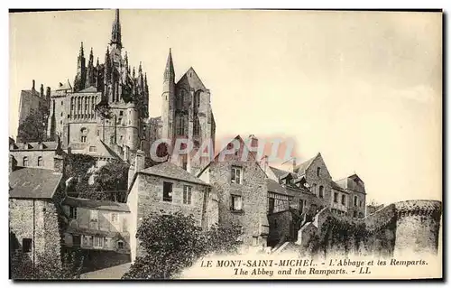 Cartes postales Le Mont Saint Michel L Abbaye et les Remparts