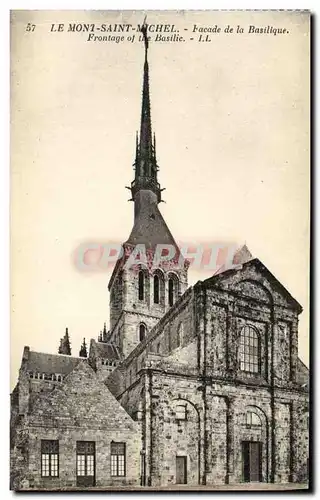 Cartes postales Le Mont Saint Michel Facade de la Basilique