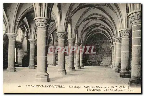 Ansichtskarte AK Le Mont Saint Michel L abbaye Salle des Chevaliers