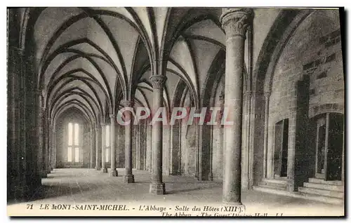 Cartes postales Le Mont Saint Michel L abbaye Salle des hotes