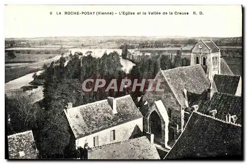 Cartes postales La Roche Posay L Eglise et la Vallee de la Creuse