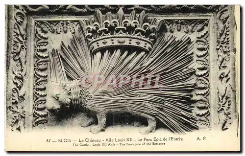 Cartes postales Blois La Chateau Aile Louis XI Le Porc Epic de L Entree