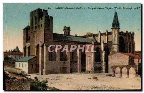 Cartes postales Carcassonne L Eglise Saint Nazaire Partie romane