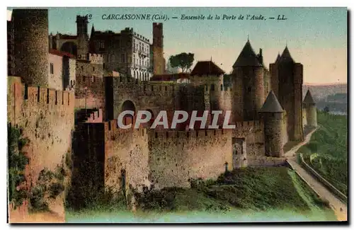 Cartes postales Carcassonne Ensemble de la Porte de L Aude