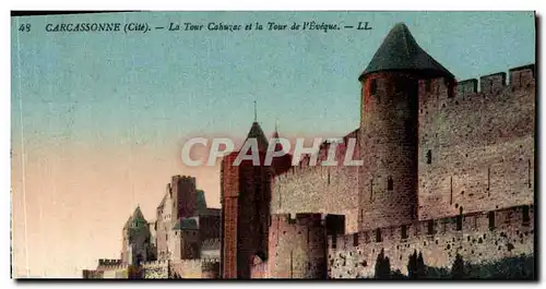Ansichtskarte AK Carcassonne La Tour Cahuzac et la Tour de L Eveque