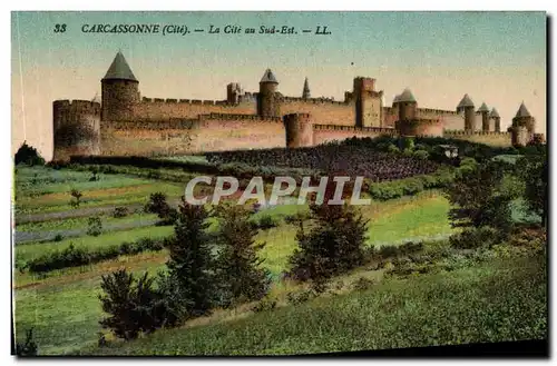 Cartes postales Carcassonne La Cite au Sud Est