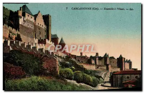 Ansichtskarte AK Carcassonne Ensemble a L Ouest