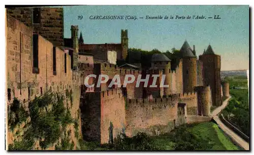 Cartes postales Carcassonne Ensemble de la Porte de L Aude