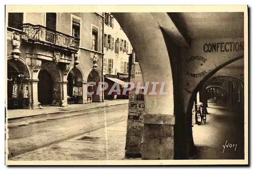 Ansichtskarte AK Annecy Les Arcades de la Rue Royale