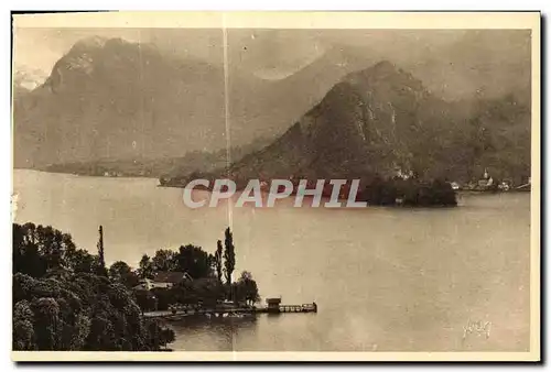 Ansichtskarte AK Annecy et son Lac Le Roc de Chere et la presqu ile du chateau de Duingt