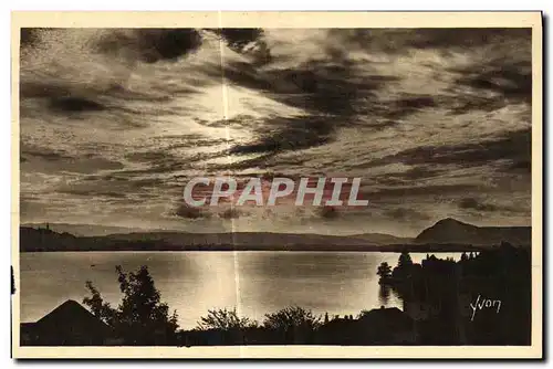 Cartes postales Annecy Crepuscule sur Le Lac