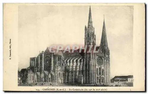 Cartes postales Chartres La Cathedrale