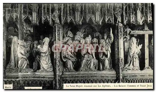 Cartes postales Le Sainte Esprit descend sur les Apotres Les Saintes Femmes et Saint Jean Chartres