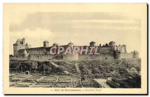 Cartes postales Cite de Carcassonne Ensemble Nord