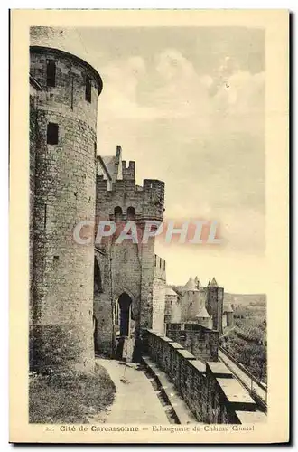 Ansichtskarte AK Cite de Carcassonne Echauguette du Chateain Comtal