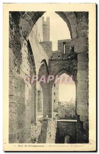 Cartes postales Cite de Carcassonne Defenses exterieures du chateau