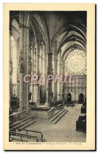 Ansichtskarte AK Cite de Carcassonne Basilique de St Nazaire Le Transept