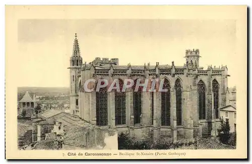 Ansichtskarte AK Cite de Carcassonne Basilique St Nazaire Partie gothique